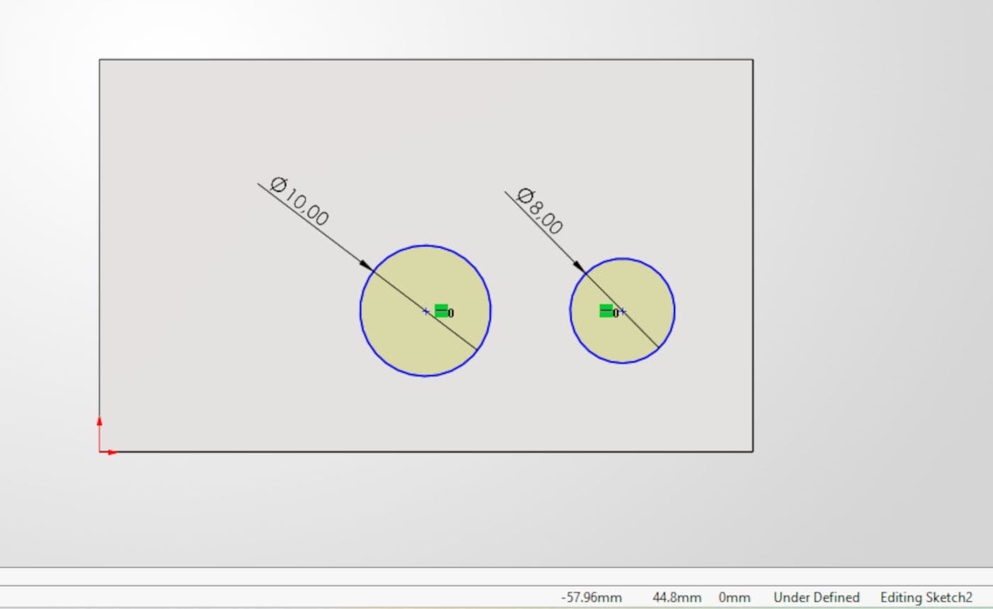 Underdefinert skisse i SolidWorks